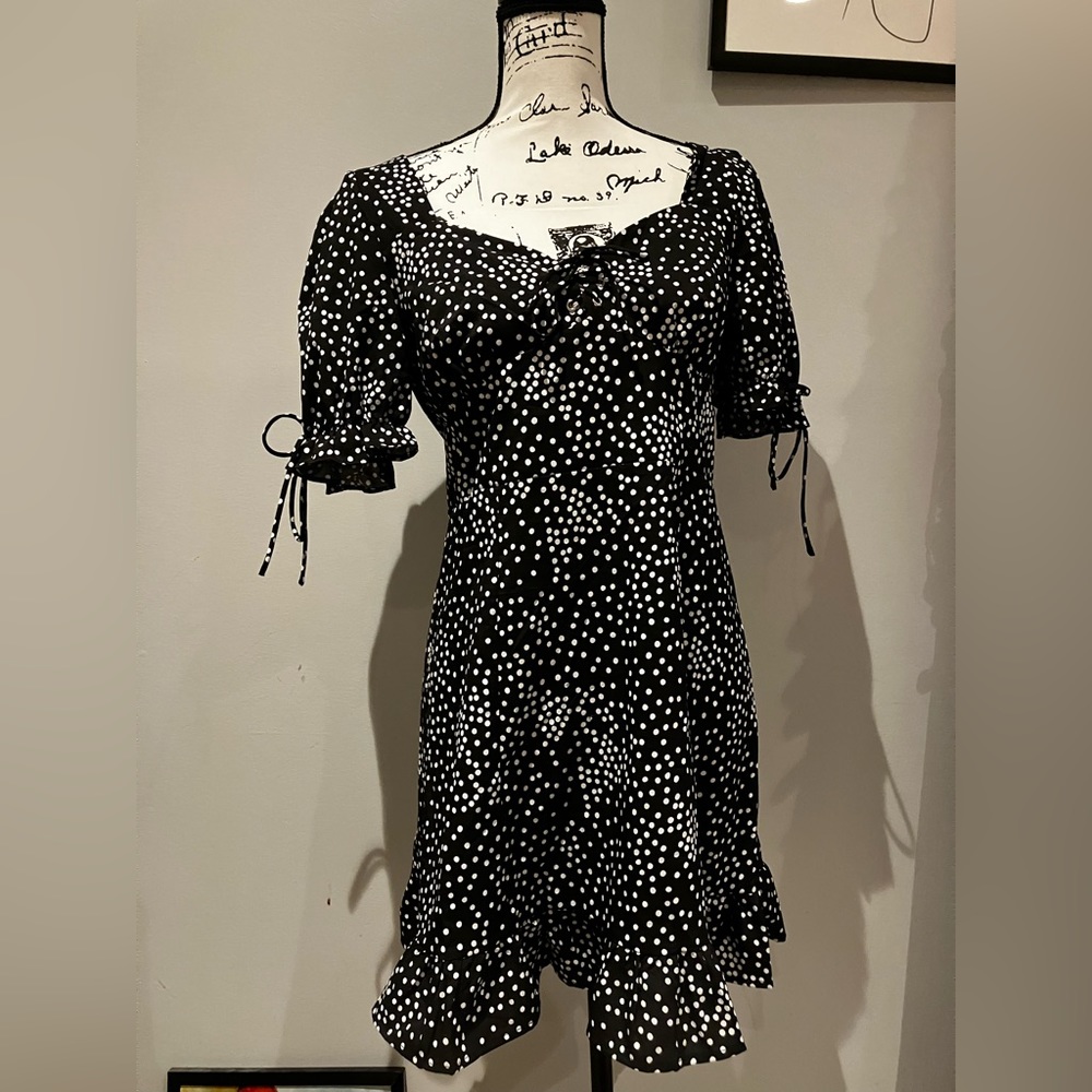 Mini polka dot dress